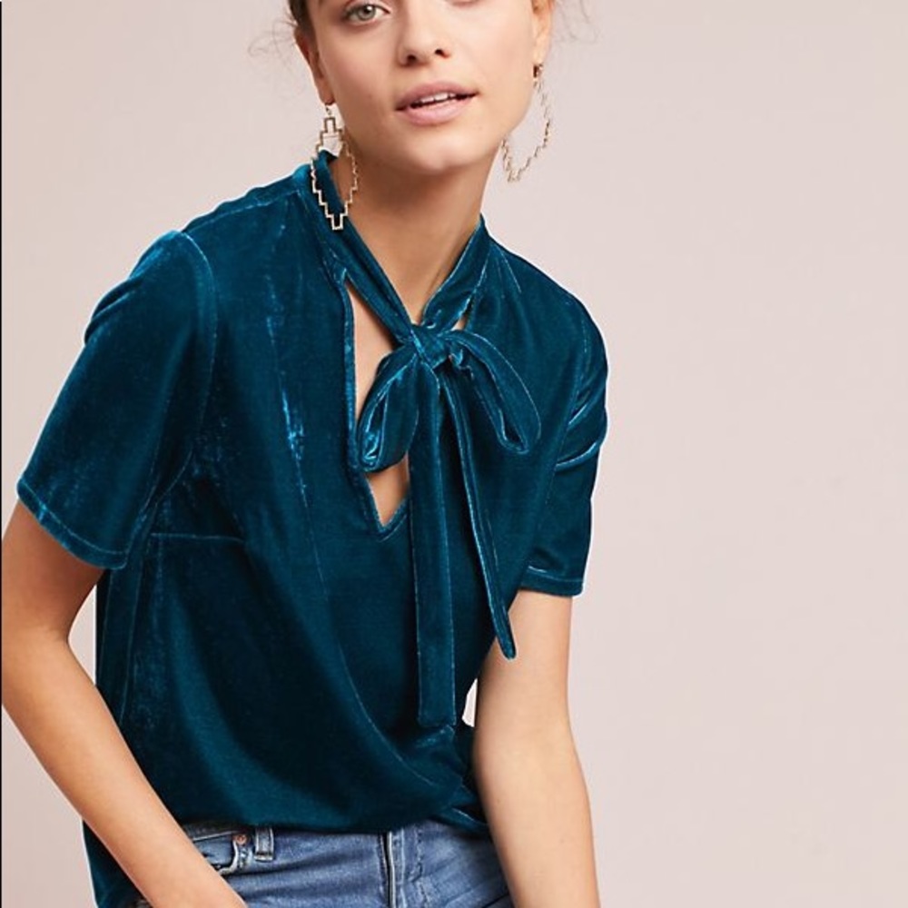 Anthropologie | Sunday In Brooklyn Velvet Top